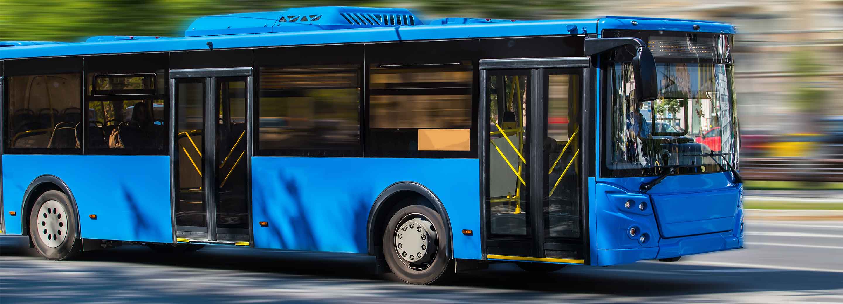 蓝色城市巴士